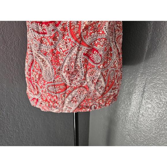 Women's Old Navy Spaghetti Strap Blouse Short Paisley Multicolor Size Large - Picture 9 of 10
